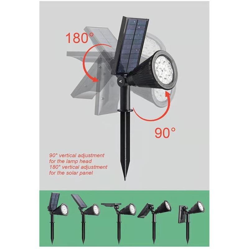 Led Solar Spotlight 7 Color Changing 180 Degree Adjustable Outdoor Garden Landscape Decorative Light