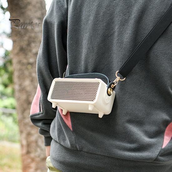 Husă de protecție din silicon cu curea de mâner din piele artificială și curea de umăr pentru difuzor BT portabil Marshall Emberton II audio anti-zgârieturi