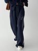 THE GREEN LAB Lace Side Line Track Pants [Navy]