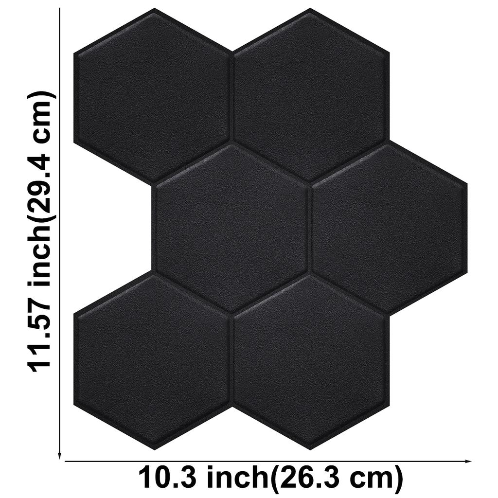 1/10 Stück mattschwarze Wandfliesenaufkleber, abziehen und aufkleben, wasserdichte Vinyl-Tapete für Küche, Badezimmer, Wohnzimmer, Wohnmobil-Dekoration