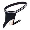 YWZAO Insertable Anal Plug Mens Underwear Thong Separate Pouch Design Black N28