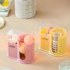 Desktop Dustproof Storage Box For Cotton Pads And Swabs With Lid, For Cosmetics Storage And Organization