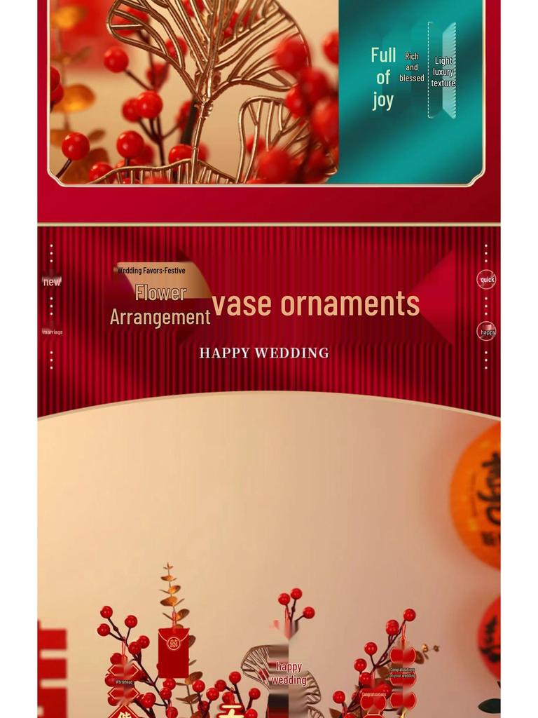 Bridal Arrangement Wedding Gift Plant Ornament for Living Room and Engagement Decorations