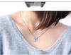 Lively Antler Necklace with Dancing Heart - S925 Sterling Silver Clavicle Chain Christmas Gift for Women
