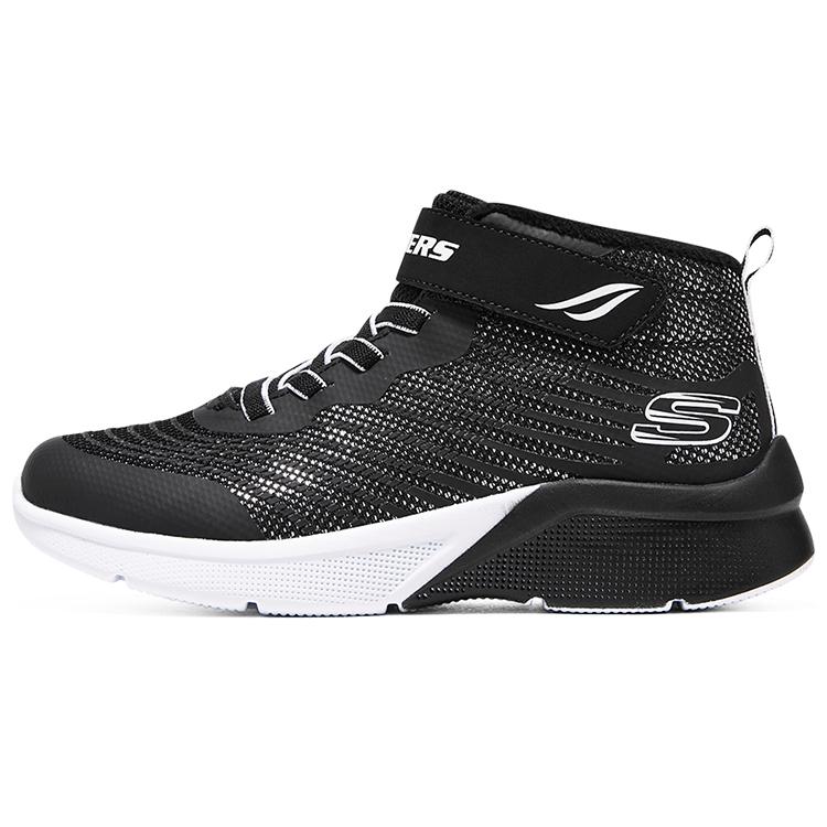 Skechers Comfortable Versatile Velcro Sports Mid-Top Running Shoes Kids sneakers Black 303070L-BLK 27.5