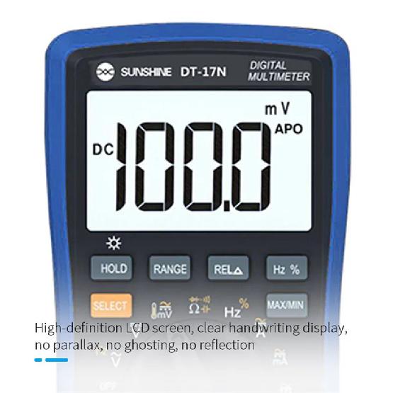 SUNSHINE DT-17N Fully Automatic Digital Multimeter with LCD Display Auto Identification Range Test Repair Instrument