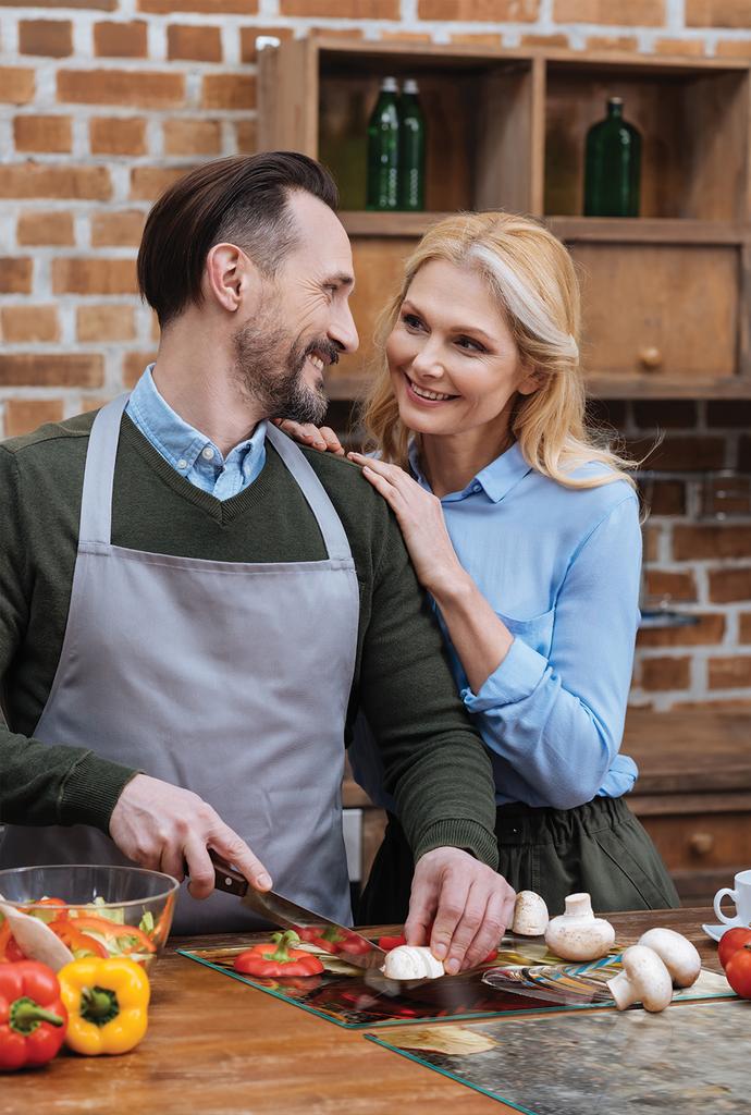 SZKLANA PŁYTA OCHRONNA NA KUCHENKĘ 90x52 JEDZENIE