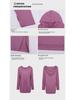 Women's Plus Size Hooded Yoga Sportswear: Slim or Loose Fit T-Shirt for Fitness & Running