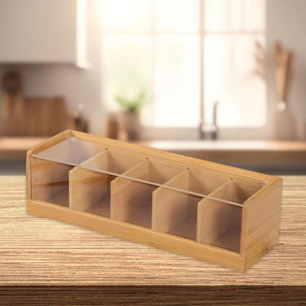 Organizer Behälter Staubdicht Arbeitsplatte Teebeutel Aufbewahrungsbox Halter für Bauernhaus Laden Haushalt