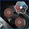 Car Leather Water Coaster Non-Slip Mat Car Bottle Holder Insert Pad For Volvo XC60 XC90 S60 S80 S40 V40 V60 V70 V50 XC70