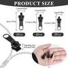 6Pcs/Set Metal Zipper Pull Replacement 3 Sizes Universal Instant Slider Detachable for Clothes Bags DIY Repair Tool Accessories