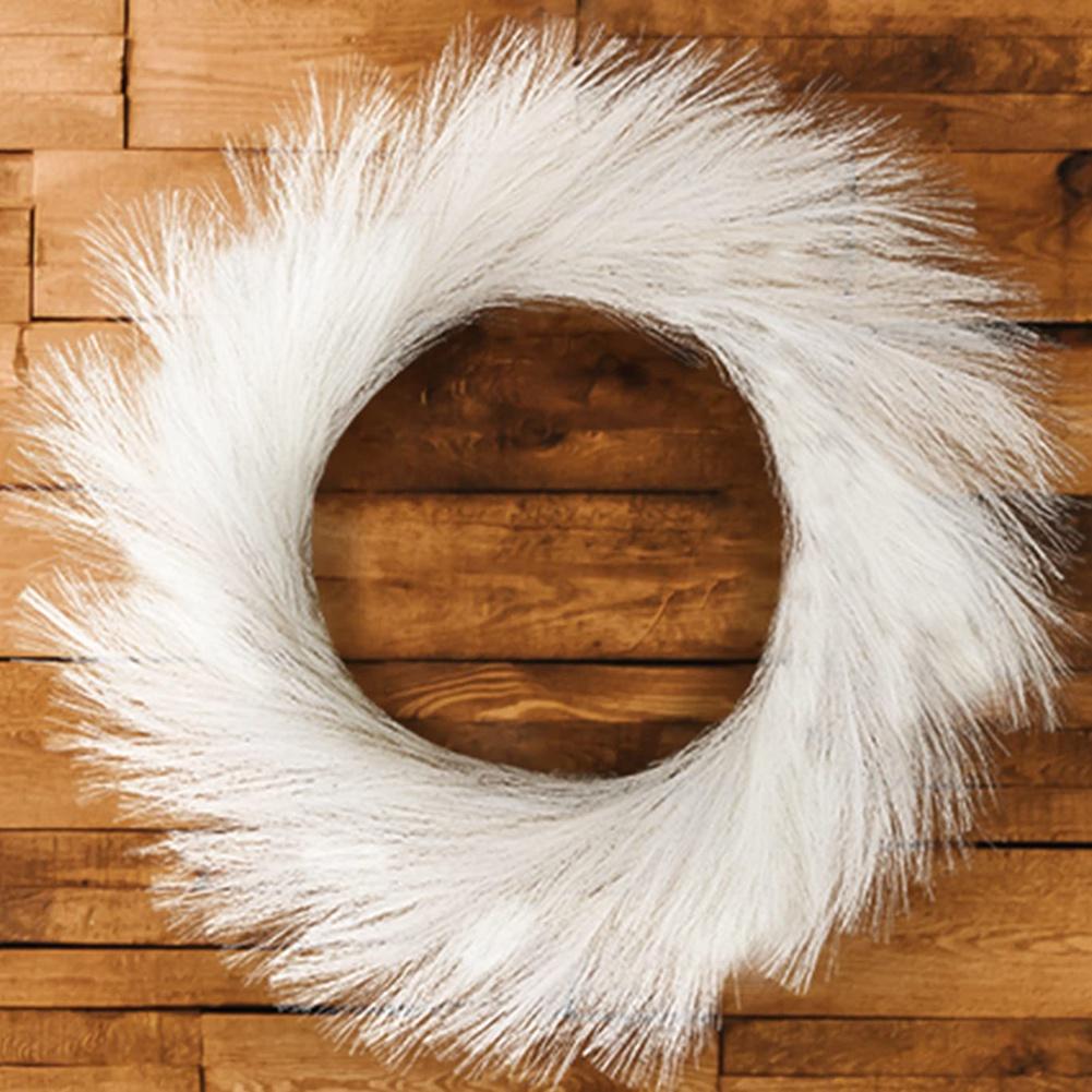 

Good-Faux Pampas Grass Wreath 24Inch Fall Wreath Farmhouse Wreath With 11Inch Inner Ring For Christmas Decor (White) белый