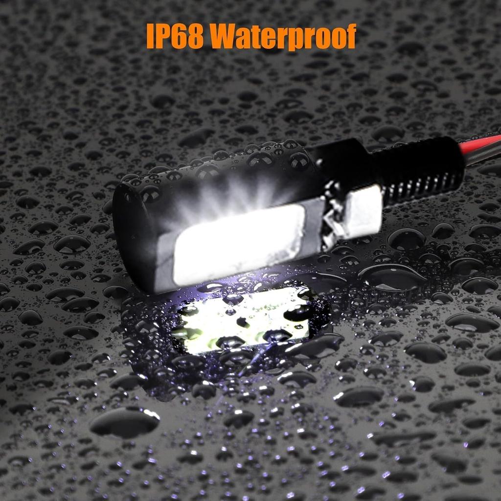 4PCS 12V LED License Plate Light, License Tag Screw Bolt Lamps, Super Bright Motorcycle LED Bulb Tag Lights for Car Truck RV ATV Bike
