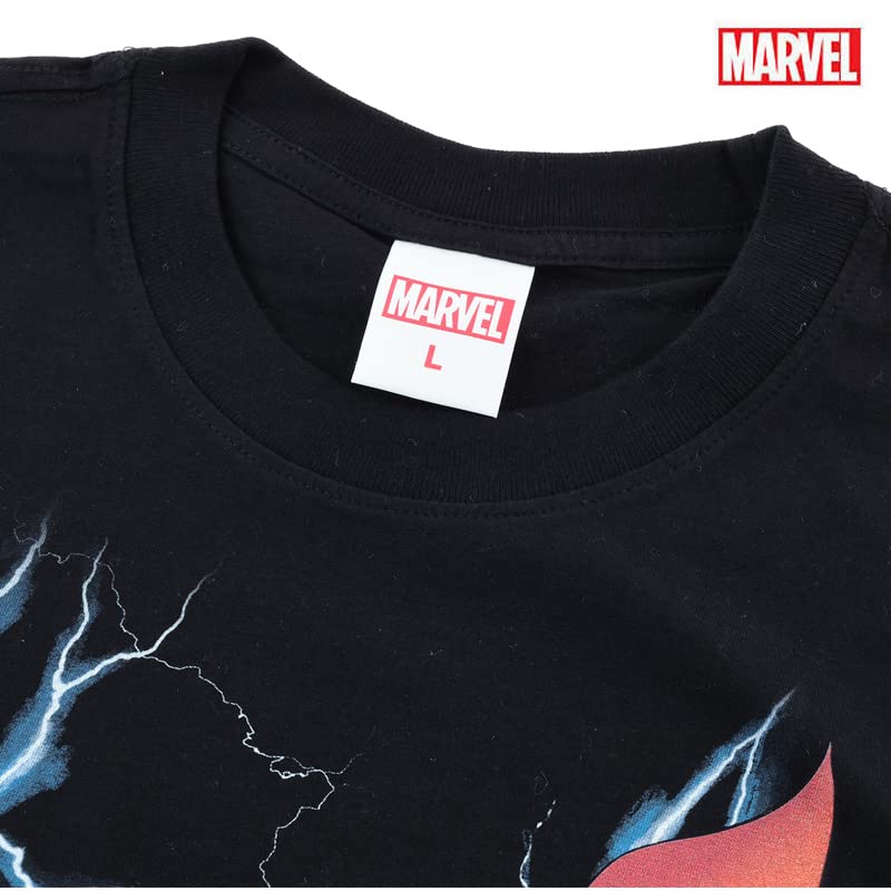 EVERSOUL Marvel T-Shirt, Short Sleeve, Thor, Avengers, Venom, Mighty Thor, American Comic Book Merchandise, Gift, Men's, Black, Size M [Parallel Impor