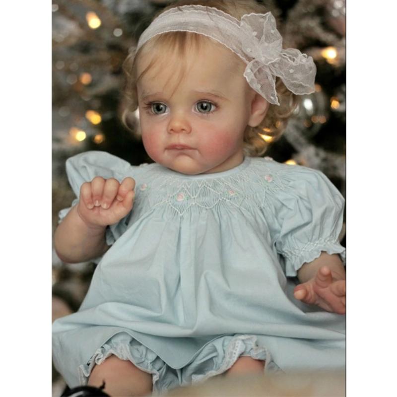 58cm/23inch Unpainted Reborn Toy Realistic Newborn Baby Interactive for Doll DIY for Doll Kit with Vinyl for Head Legs A
