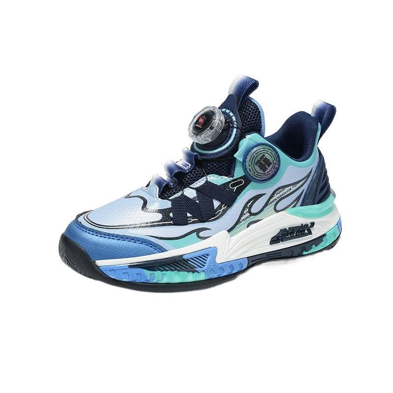 Children's basketball shoes 2025 autumn new leather waterproof middle-aged and older children's boys' non-slip running shoes