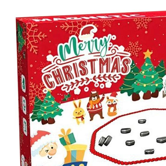 1/2 Set Noel Manyetik Satranç Oyunu İpli Mantık Düşünme Eğitimi Eğitici Mıknatıs Taş Oyuncak 2-4 Oyuncu İnteraktif Bulmaca Strateji Oyunu