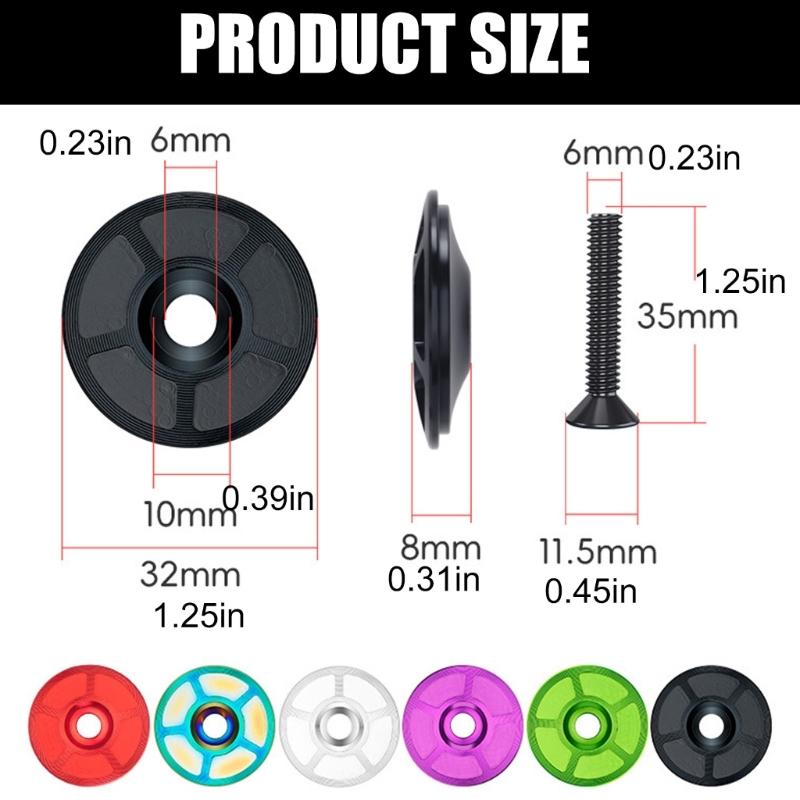 Light Weight Aluminum Alloy Bike Headset Cap Precisions Machined Top Cap For Mountain Road Bicycles Cycle Headset Cover