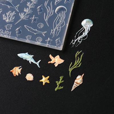 Nail Art Formă Moale din Silicon Coajă Scoică Forme 3D Silicon Sculptat Stil Oceanic Șablon Design Unghii DIY Accesorii Unghii Pentru Salon