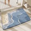 Cartoon Landscape Pattern Entryway Doormat Waterproof Shock Resistant Stain Resistant Comfortable Bathroom Rug Home Decor