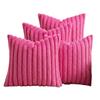 Guest Room Pillowcase Set of 4, 45 x 45 cm with Ribbed Front and Smooth Reverse for Sofa Line Indoor Seating Use