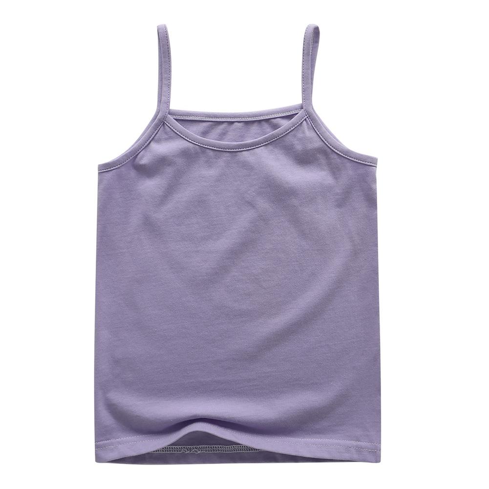 Dziewczęcy gładki top na ramiączkach bez rękawów