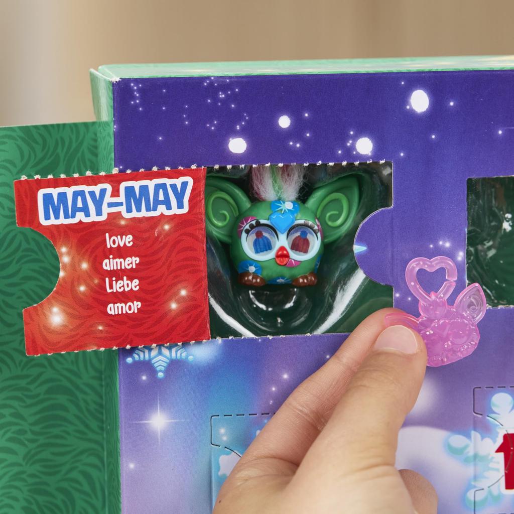 Hasbro Furby Mini Advent Věk 24 Překvapení Vánoční Samolepky Zábavný Autentický Kalendář, 5+, Hračky, 1-palcový (2,5 cm) Figurky, & Příslušenství, G1647,