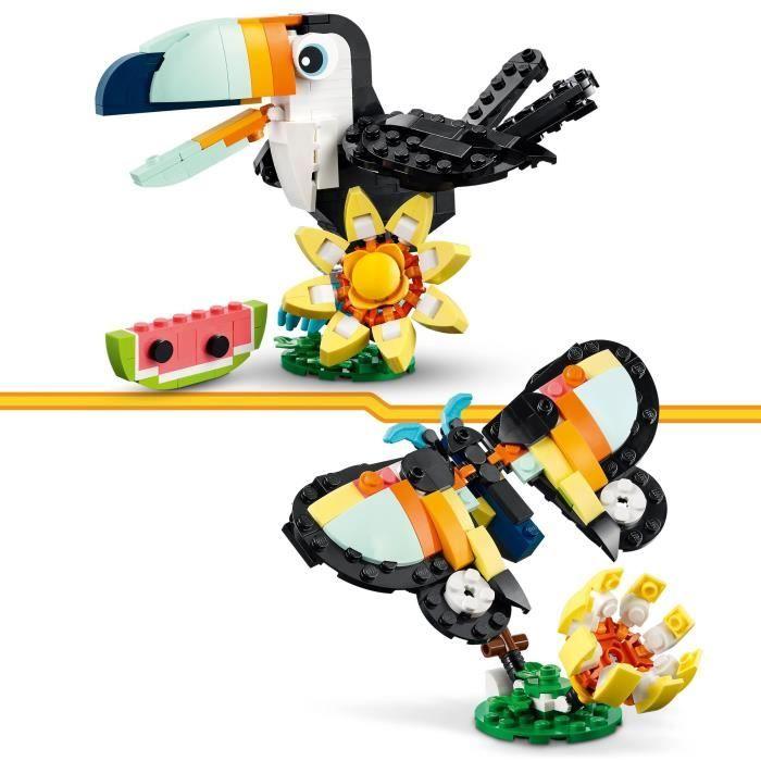 LEGO Creator 3-en-1 31173 Animaux Sauvages : le Toucan Tropical - Jeu dès 7 ans