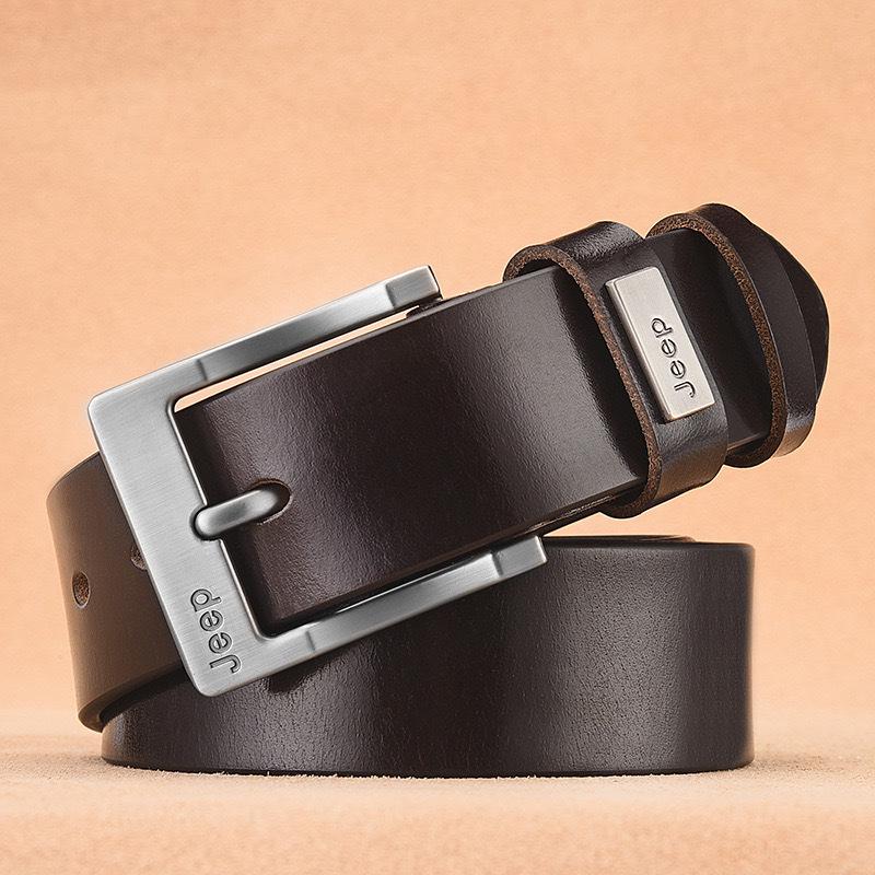 Men's Retro Genuine Leather Pin Buckle Belt - Casual Fashion Jeans Accessory