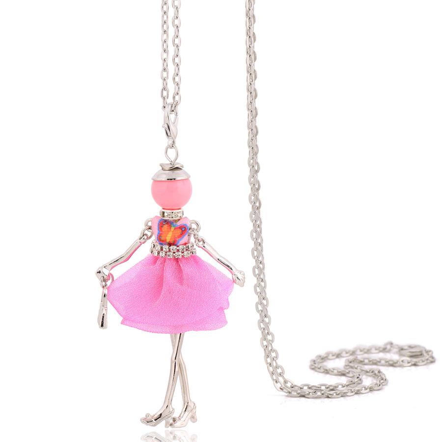 Cute Women Necklace Statement Lady Charm Long Trendy Necklace New Fashion Female Big Pendant Lovely Jewelry Gift