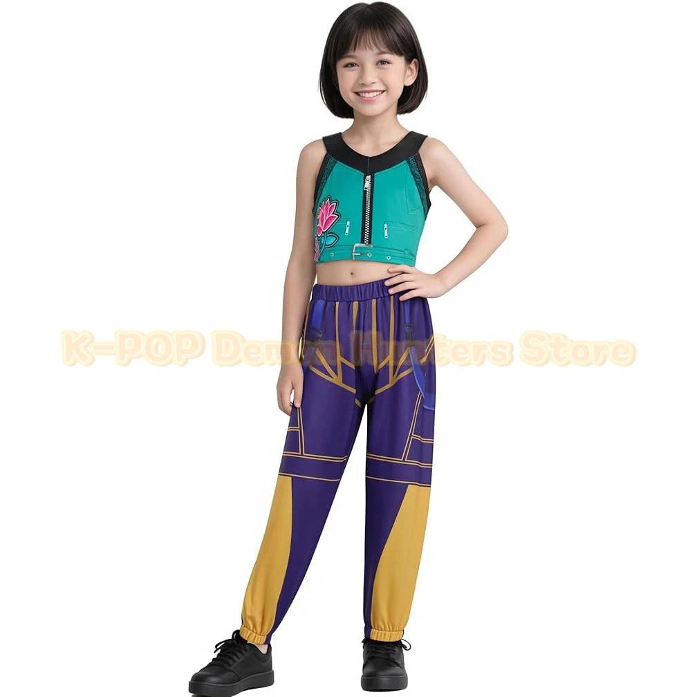 Cosplay Komplettkostümset Anime Idol Bühnenauftritt Kinder Halloween PartyBellissima.Kids Mädchen Kpop Dämonenjäger