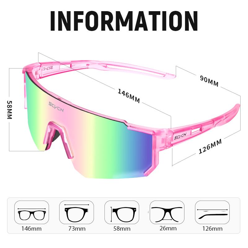 SCVCN Fsshion Sunglasses Street Cycling Glasses Bike Men UV400 Sports MTB Outdoor Bicycle Women Sunglasses Multi Color Riding 7