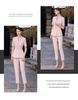 Damen Sommer Pink Kurzarm Blazer Set - Professioneller OL-Stil