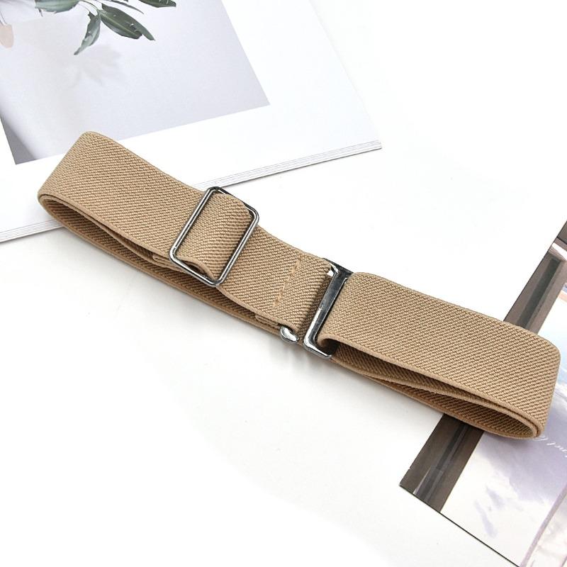 Cinturón de Moda para Mujer Hebilla Invisible Cómodo Cinturón Elástico para Mujeres Hombres Cinturón Ajustable para Jeans Lujo