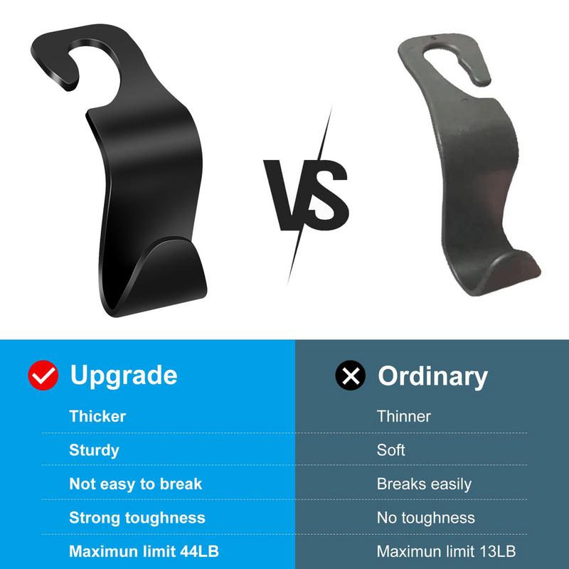 Car Bag Hooks Car Organizers And Storage Car Seat Headrest Back Hook 10X Hook For Car Accessories Purse Backpacks Grocery Bags