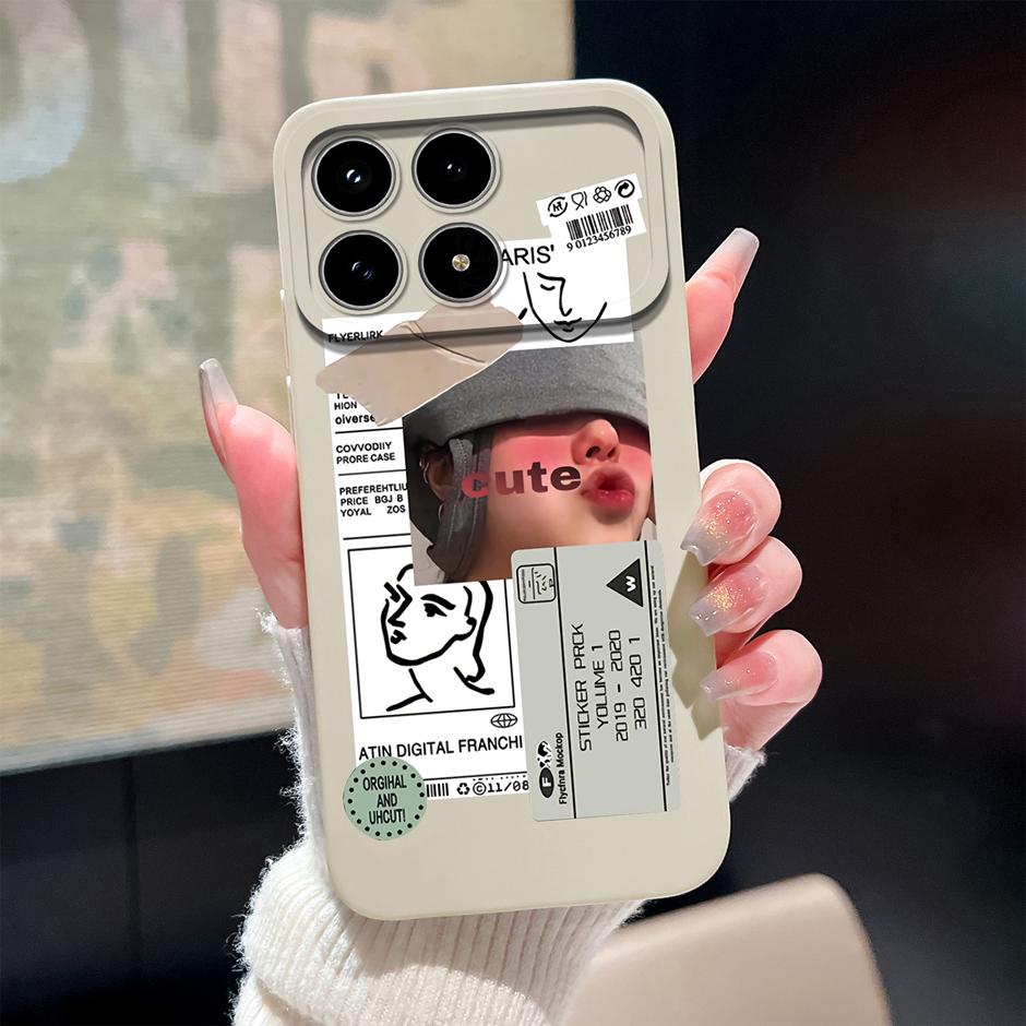 For Xiaomi Poco F8 Pro Ultra Cases Pretty Sweet Girls Liquid Silicone Full Protective Bumper Cover For Poco F8Pro F8Ultra Fundas