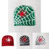 Spider Pattern Knit Beanie For Men And Women Warm Streetwear Fashion 2023