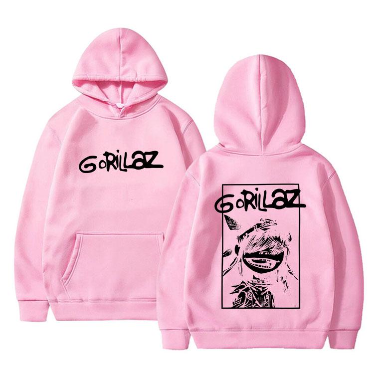 Rockband Gorillaz Grafik Hoodie Herren Damen Hip Hop Gothic Punk Oversized Streetwear Mann Mode Vintage Casual Pullover Hoodies