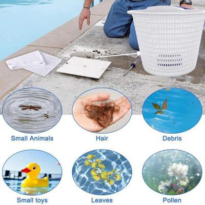 7"/8" Pool Skimmer Basket for Inground Pools Plastic Swimming Pool Filter Basket Leaf And Debris Skimmer Basket Replacement for SP1070