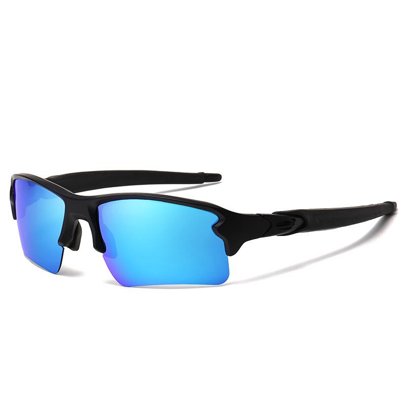 New European American Sports Sunglasses Half Frame Outdoor Cycling Colorful Anti Outer Line Glasses Polarized