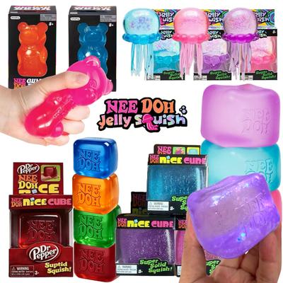 Schylling Nice Cube Jellyfish Maltose Bear Soft Squishy Sensory Fidget Toy Stress Relief Surprise Squeeze Toy for Kids
