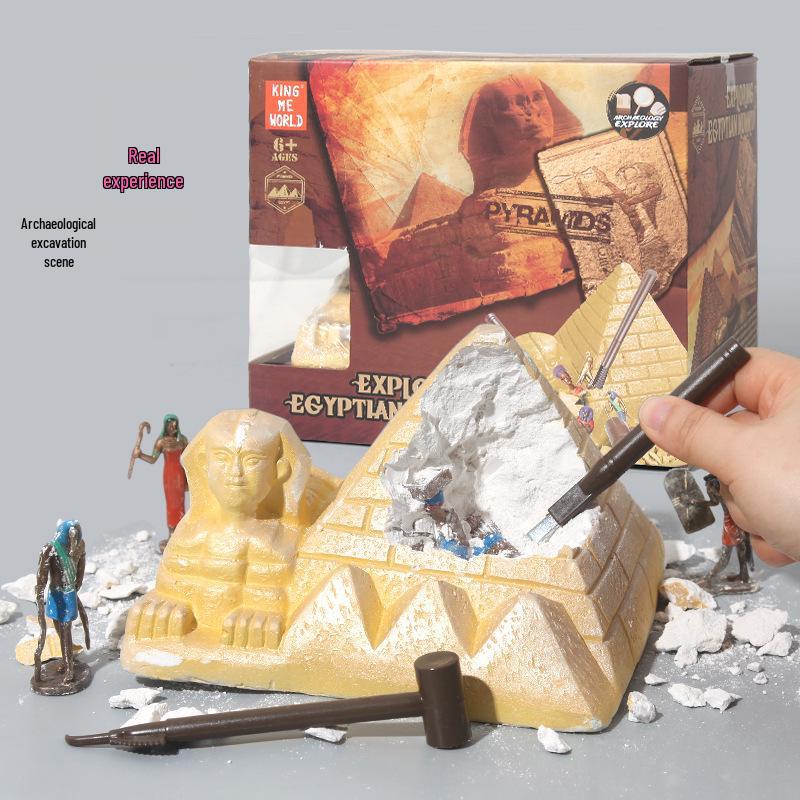 Ancient Egypt Archaeological Dig Kit: Pyramid Fossil Treasure Hunt Toys for Kids