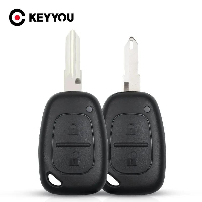 KEYYOU 10PCS Remote Car Key For Vauxhall Opel Vivaro For Renault Movano Trafic Renault Kangoo Blank NE73 VAC102 Blade Fob Shell