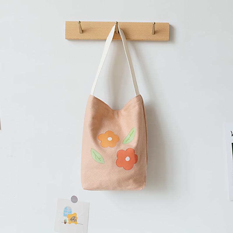 Summer Portable Canvas Bag Female Student Water Cup Milk Tea Fashion Mobile Phone Messenger Bag