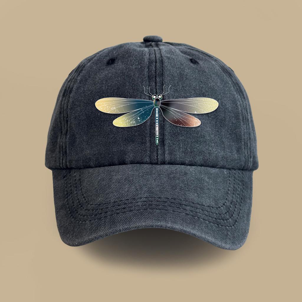 Washed Cotton Old Retro Dragonfly Soft Top Baseball Cap Trendy Men and Women Fashion Versatile Spring and Summer Outdoor Cap