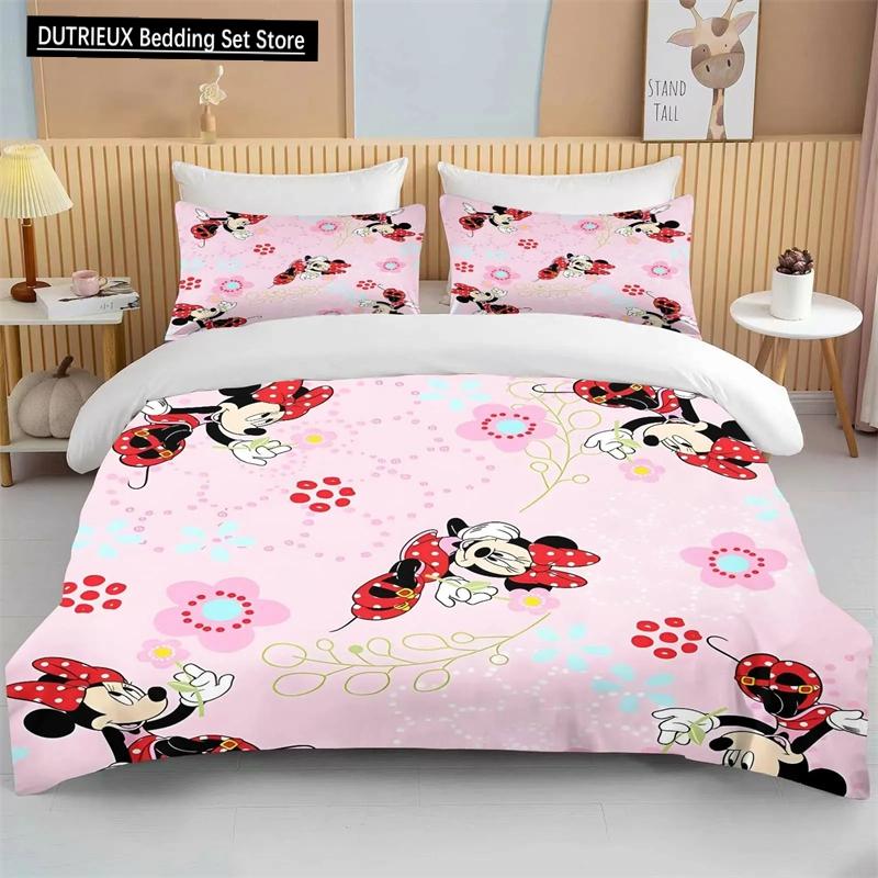 Mickey Minnie Duvet Cover Bed Two Piece Three Piece Set Suitable King Size Full Size Pillowcase Quilt Cover Sewing