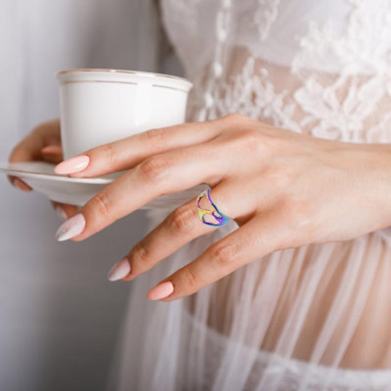 Adjustable Rings Fashion Finger Jewelry Opening Rings Alloy Texture Suitable for Daily and Party Various Occasion