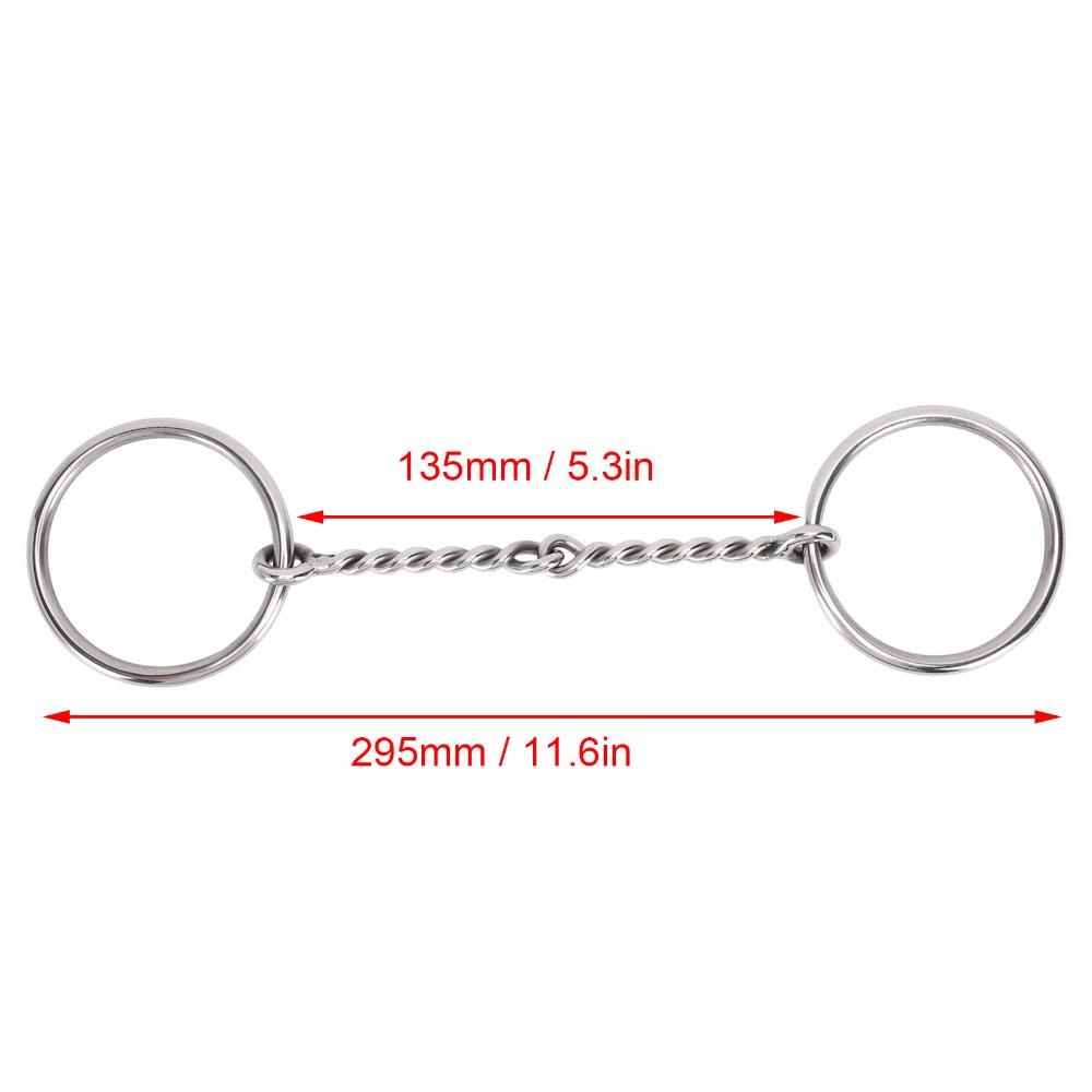 295MM Professional Snaffle Bit Stainless Steel Horse Mouth Bit Safe Horse Bit Equestrian Riding