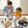 WERTIOO Donut Pans 2 Pack, Non-Stick 6-Cavity Mini Baking Pans, High-grade Carbon Steel Donut Mold - Bagels Doughnuts Biscuit Cake Baking Tray Maker