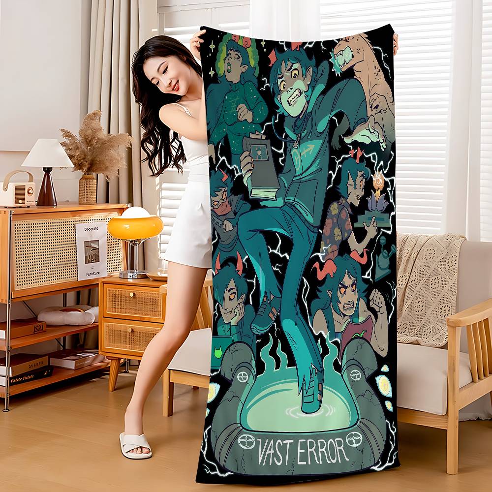 Popular Internet Anime H-Homestuck Microfiber Blanket Quick Drying Beach Towels Oversized Printing Super Absorbent Towel Blanket